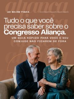 O que Deus ajuntou, o mundo não pode tocar. 💍✨

Chegou o momento de renovar as promessas, fortalecer os laços e alinhar o propósito do seu casamento com a Palavra de Deus. O Congresso Aliança está chegando, e este é o guia rápido que você e seu cônjuge precisam para não ficarem de fora!

Teremos a honra de receber dois grandes mestres na Palavra para nos conduzir nestes dias especiais:

👤 Pr. Jurandir Lopes de Carvalho (Presidente da AD Guaratinguetá)
Com vasta experiência em aconselhamento e uma visão bíblica voltada para o fortalecimento das famílias, ele trará uma palavra direta ao coração dos casais.

👤 Pr. Isaac Strobel (Presidente da AD Cruzeiro)
Reconhecido pela profundidade em suas exposições bíblicas e pelo zelo no ensino, ele nos guiará em aprendizados essenciais para a nossa caminhada juntos.

Não deixe para depois. Invista no seu maior patrimônio: a sua família.

📍 Garanta sua vaga agora!
📱 Acesse o app AD Belém Pinda ou entre em contato pelo nosso canal oficial: (12) 3642-6060.

Marque aqui seu cônjuge e comece a preparar o coração para este encontro. Nos vemos lá!

#CongressoAliança #ADBelémPinda #CasamentoCristão #Família #FortalecimentoDeVínculos #Pindamonhangaba